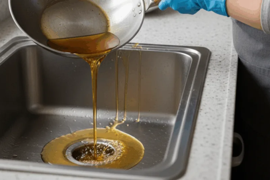 Jangan sesekali membuang lebihan minyak ke dalam sinki.