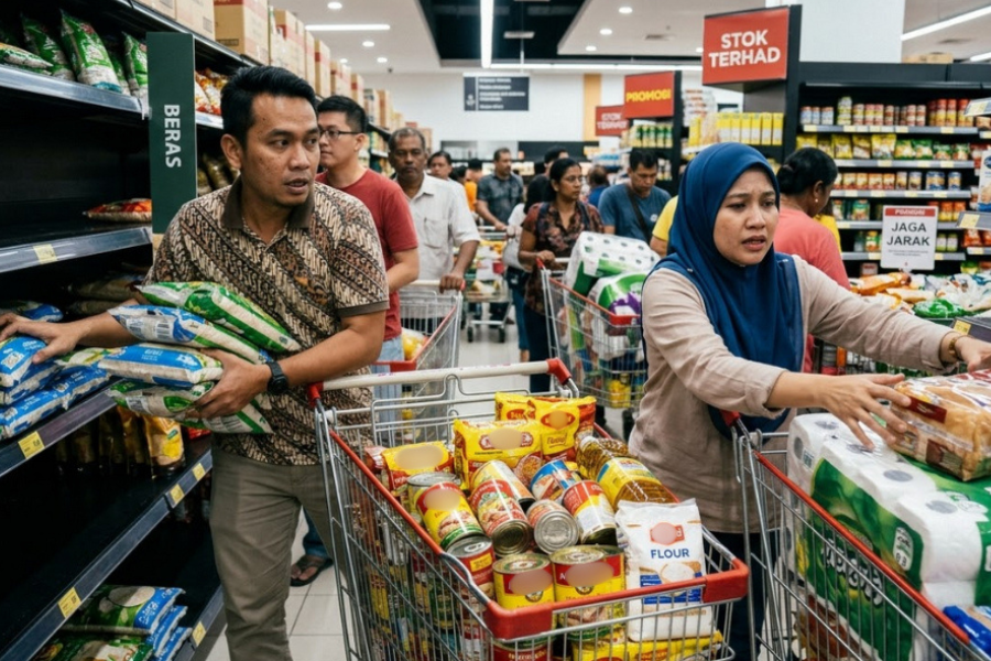 Orang ramai dinasihatkan untuk tidak melakukan pembelian panik.