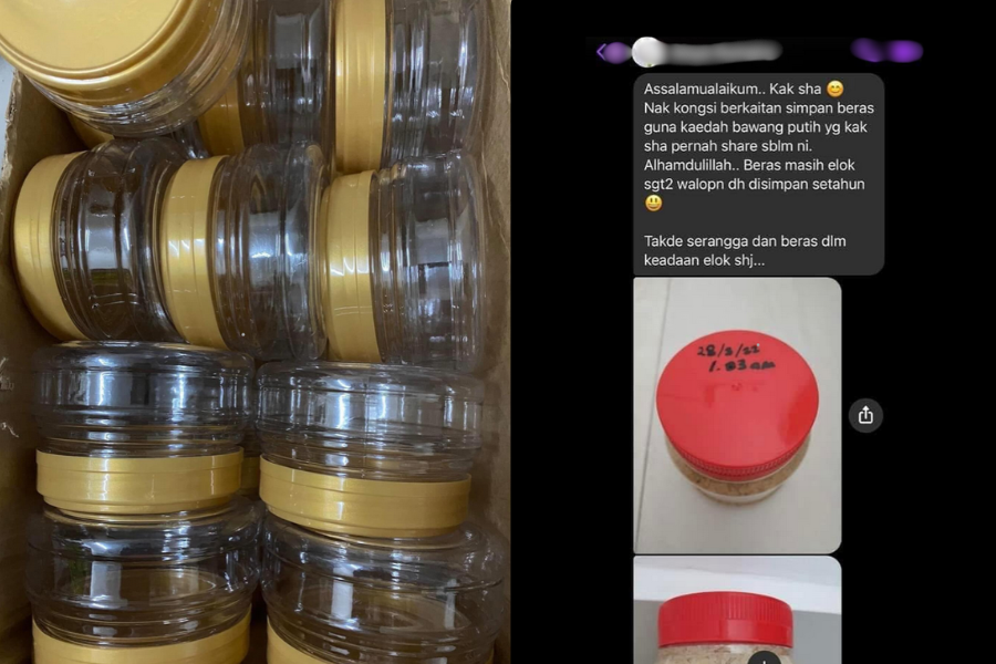 Bahan lain diperlukan untuk simpan beras adalah bekas plastik berpenutup sangat senang untuk dicuba di rumah.