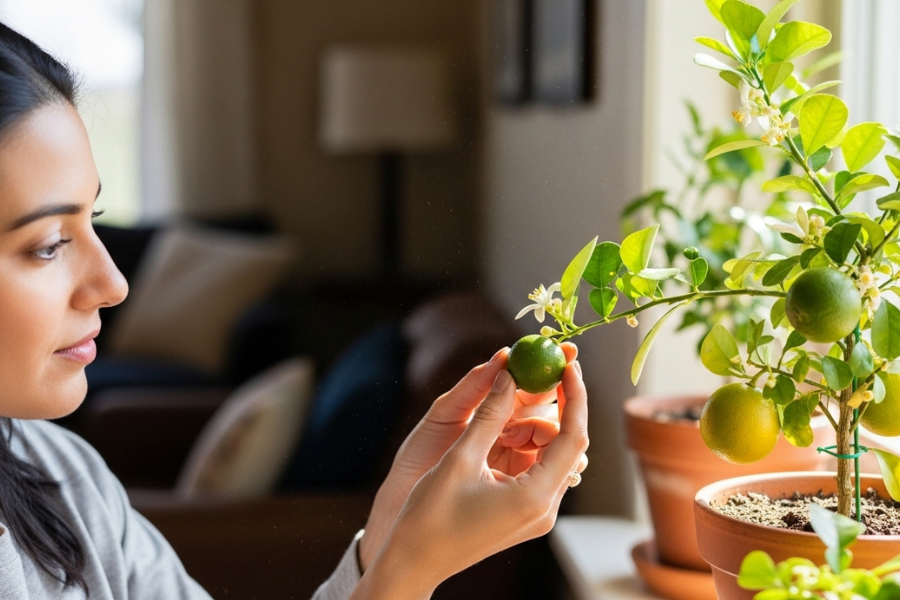 Limau kasturi boleh berbuah sepanjang tahun.