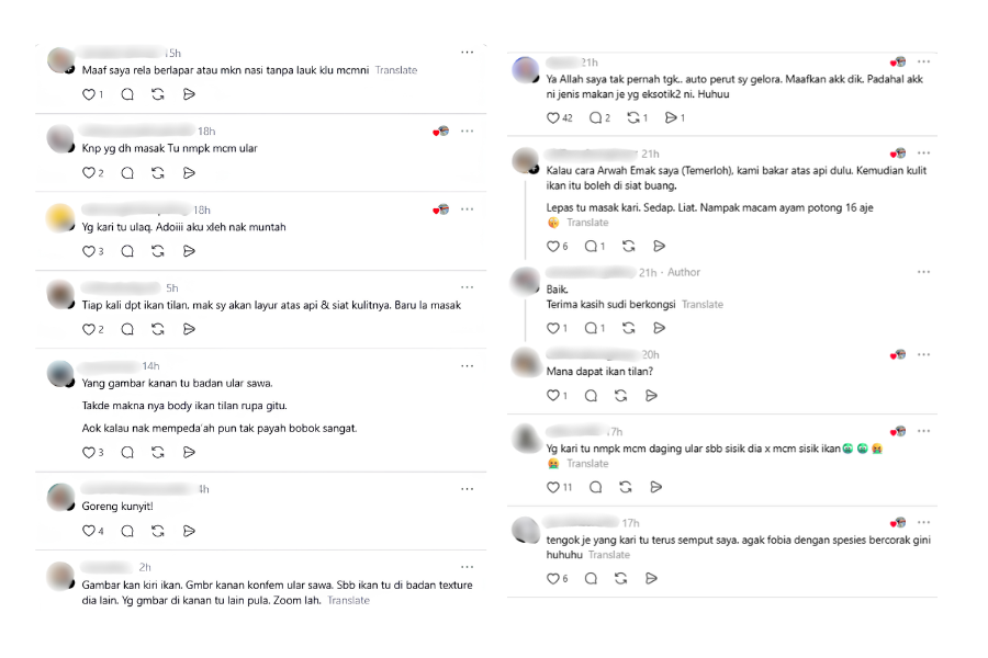 Komen netizen di laman Threads.