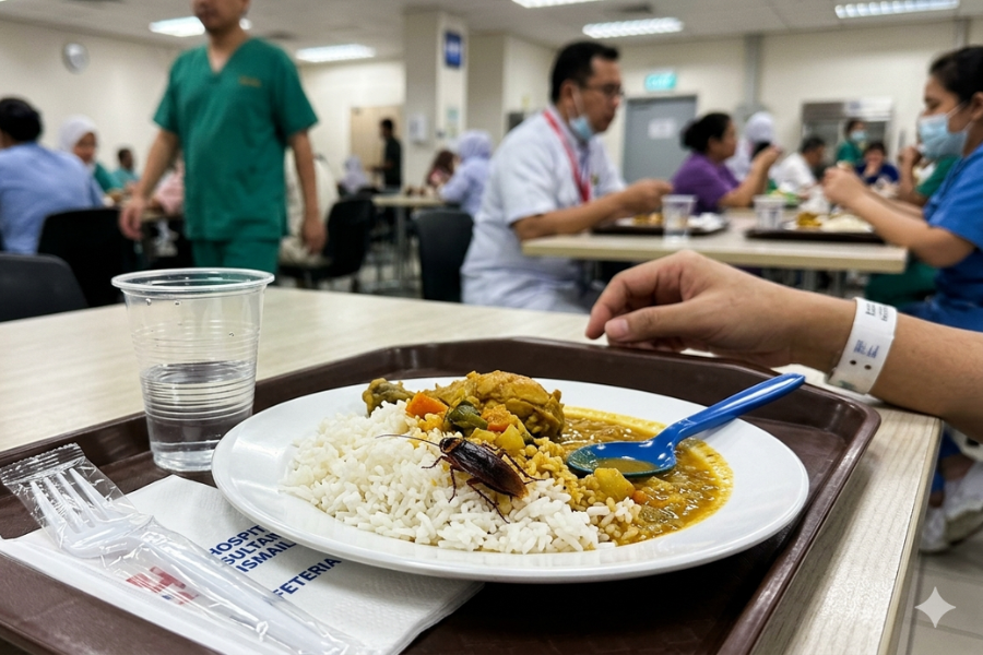 Pengendali kafereria telah dikompaun dan diarahkan melakukan kerja pembersihan.