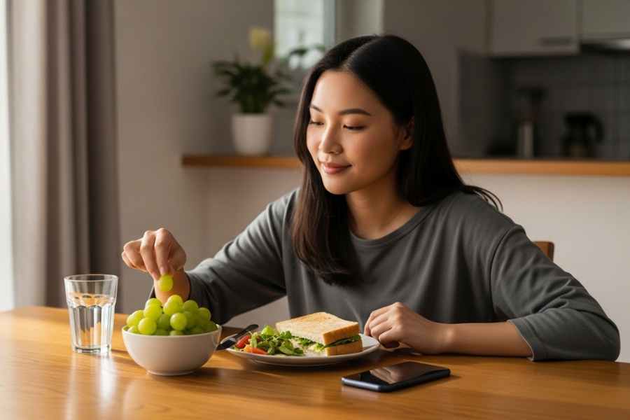 Anggur membantu perut untuk berasa lebih kenyang jika diambil sebelum waktu makan berat.
