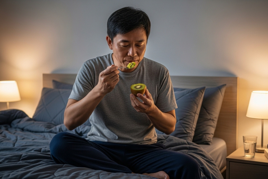 Makan kiwi pada waktu malam membantu meningkatkan kualiti tidur.