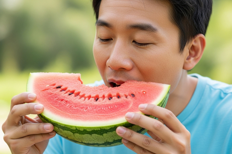 Makan tembikai pada waktu malam boleh menyebabkan gangguan pencernaan seperti kembung perut dan angin. 