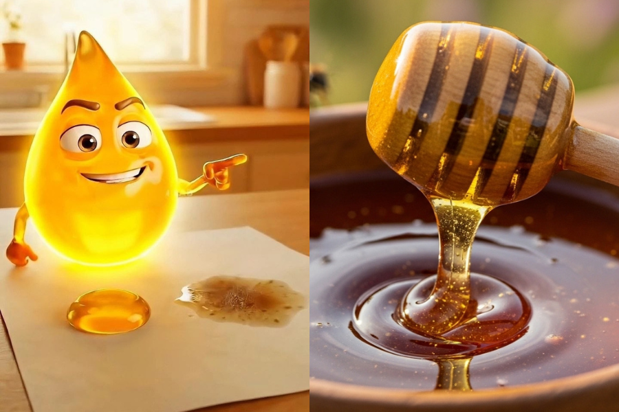 Madu asli tidak akan meresap selepas dititiskan di atas tisu.