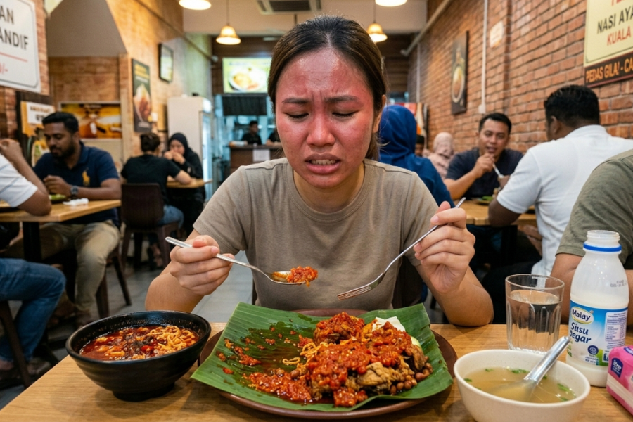 Makan pedas yang dipenuhi cili mengundang padah.