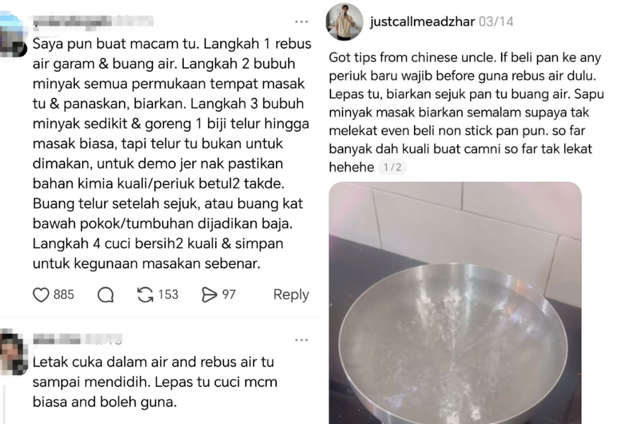 Beberapa netizen turut berkongsi pernah melakukan tip serupa.