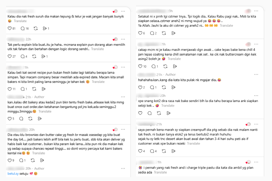 Komen netizen rata-rata mempertahankan peniaga berkenaan