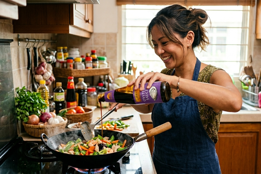 Sos tiram sering digunakan dalam masakan tertentu sebagai penambah rasa.