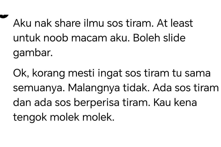 Terdapat dua jenis sos tiram iaitu sos dengan tiram sebenar dan sos berperisa tiram.