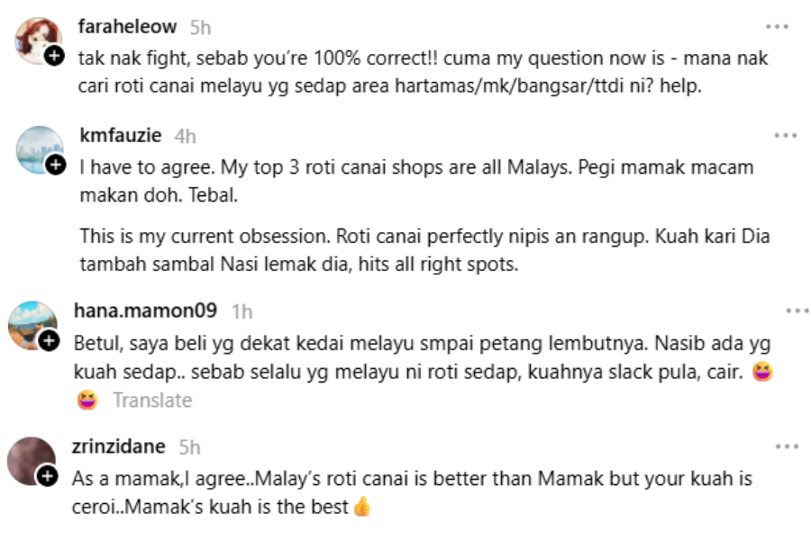 Antara komen netizen di laman Threads.