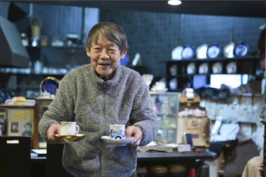 Tanaka-san memulakan bisnes kedai kopi The Munch pada tahun 1981. Foto - THE JAPAN NEWS