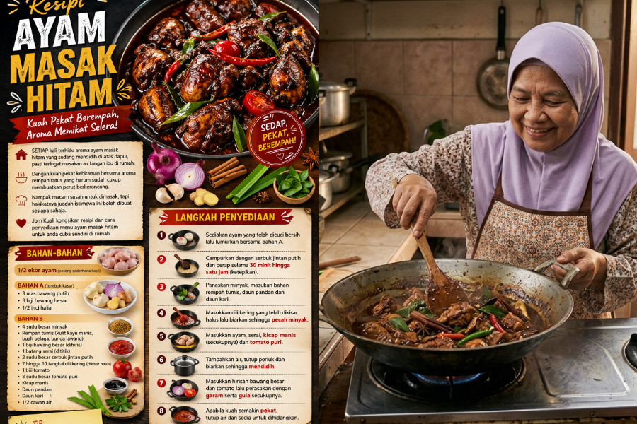 Resipi tradisi ini mengingatkan pada air tangan seorang ibu.