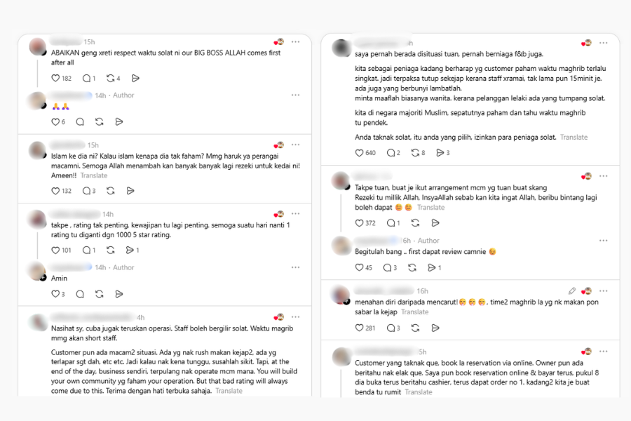 Komen netizen di laman Threads.