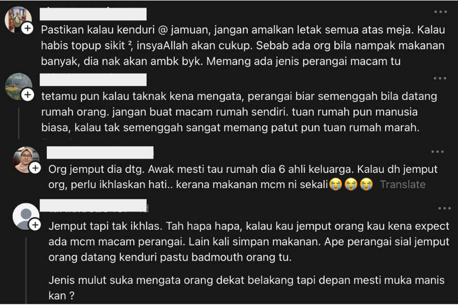 Antara komen netizen di laman Threads