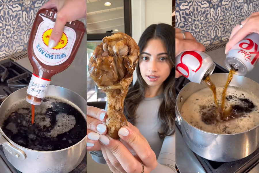 Dengan hanya menggunakan tiga tin Coca-Cola bersama sos BBQ, sudah cukup untuk menghasilkan hidangan ayam yang unik.