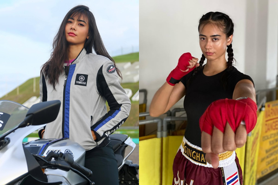 Selain aktif di litar permotoran, Ahirine juga aktif di gelanggan sukan muay Thai.