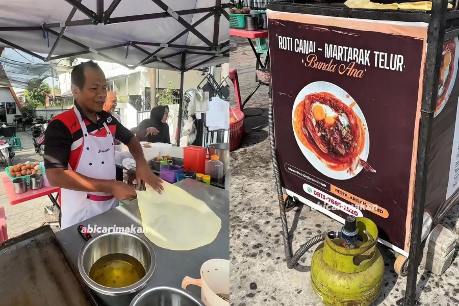Jualan roti canai di Medan ini mendapat respon positif orang ramai.