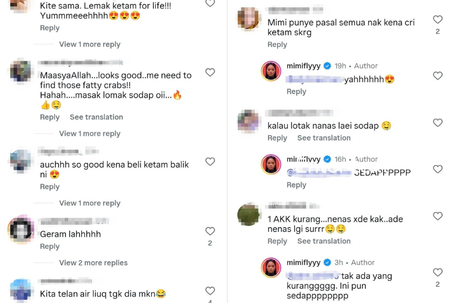 Antara komen yang ditinggalkan pengikutnya dalam Instagram.