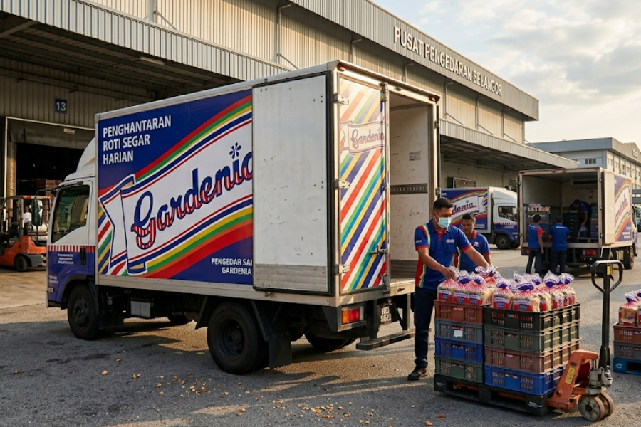Demi pastikan roti sentiasa segar setiap pagi, Gardenia labur besar pada sistem logistik dan penghantaran.