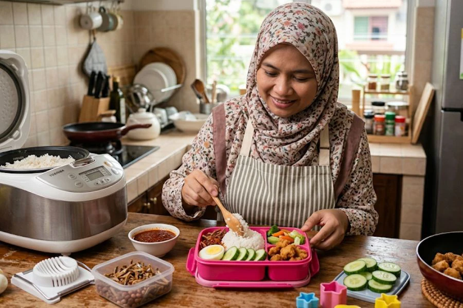 Ibu ini dipuji netizen kerana kesabaran dirinya untuk membuat bekal bento agak rumit dan kreatif.