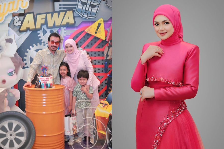 Siti bahagian menjalani kehidupan sebagai ibu kepada dua orang cahaya mata.