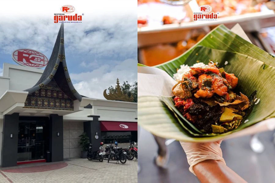 Restoran ini menawarkan servis pantas dan pilihan lauk banyak. -Foto @restorangaruda