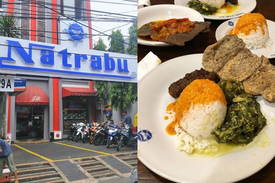 Suasana restoran cukup klasik dan penuh adat. -Foto @natrabu.restaurant