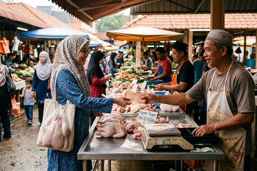 Ramai kurang kesedaran mengenai barang basah seperti ayam, ikan dan daging yang dibeli dalam keadaan darah meleleh ini bercampur najis.