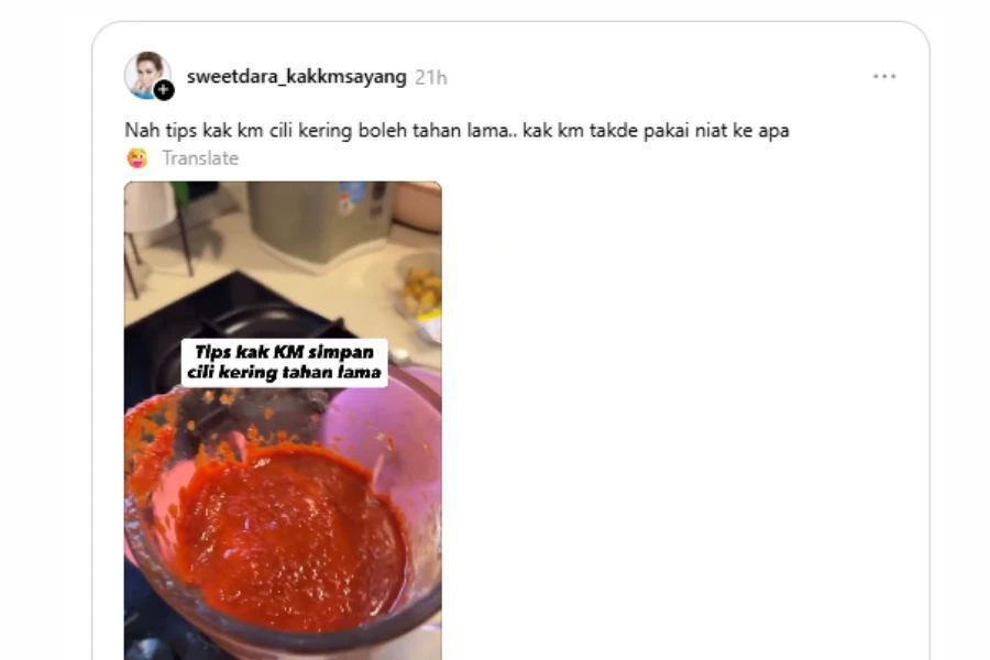 Kak KM berkongsi petua berkenaan menerusi hantaran di laman Threads.