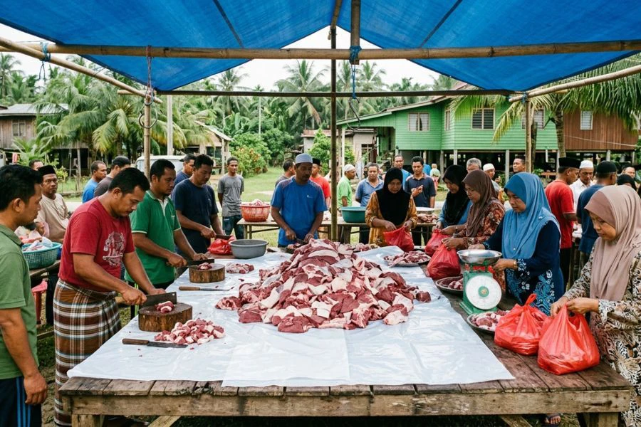 Kesalahan yang sering berlaku ialah memberikan daging korban kepada tukang sembelih atau pelapah sebagai bayaran upah.