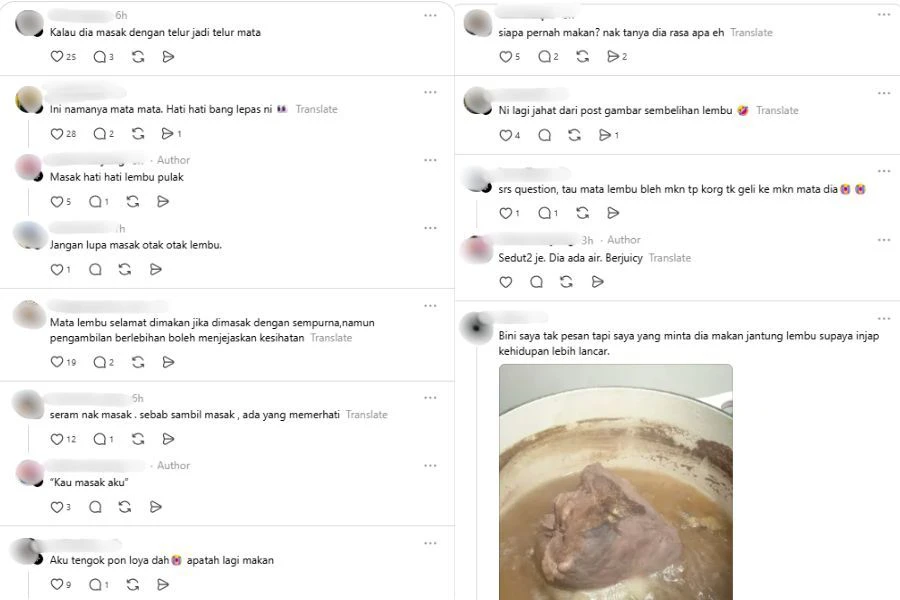 Komen netizen di laman Threads.