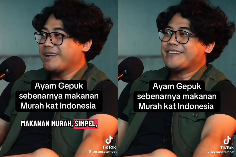 Ryan memberitahu harga ayam gepuk di Indonesia adalah sekitar RM3 sahaja. FOTO seramsetempat