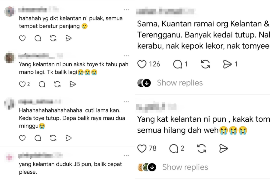 Penutupan gerai tomyam dan masakan Pantai Timur turut dirasai di lain-lain negeri.