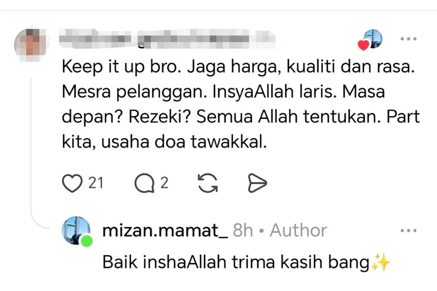 Netizen membanjiri komen dengan meninggalkan kata-kata semangat.