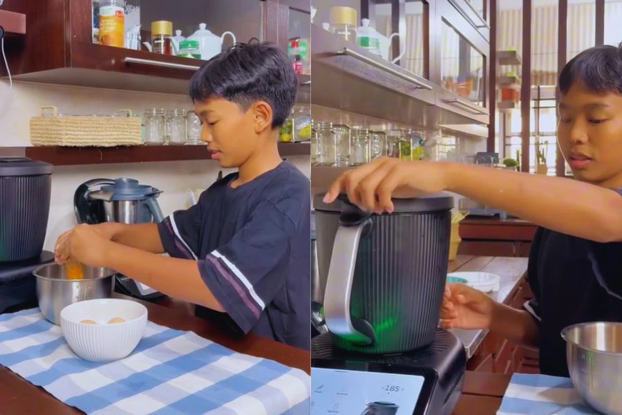 Hasil sentuhan Amirul, puding karamel bertekstur lembut dengan lapisan sos karamel yang sempurna.
