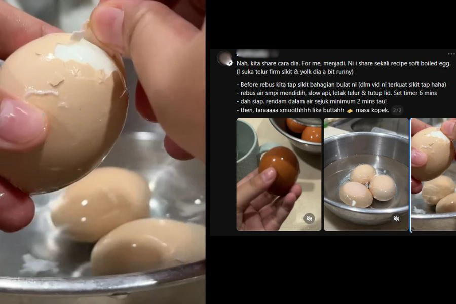 Proses mengupas kulit telur rebus menjadi mudah hanya dengan langkah senang.