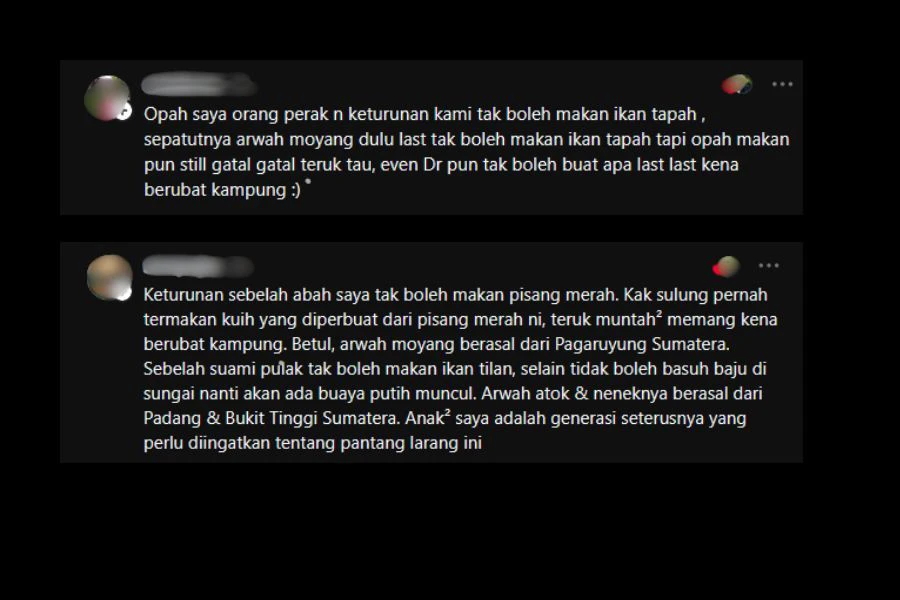 Netizen turut berkongsi pengalaman keluarga. 