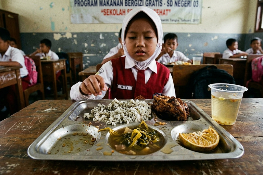Terdapat laporan menyebut makanan yang disediakan dianggap tidak layak untuk murid sekolah.