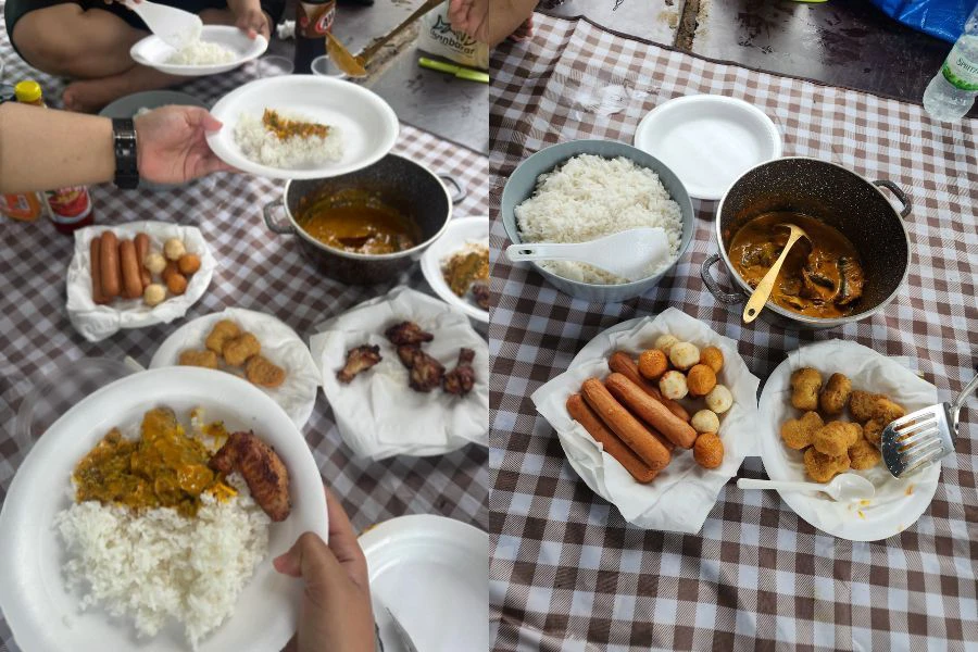 Hidangan yang dikongsikan oleh wanita tersebut di Threads.