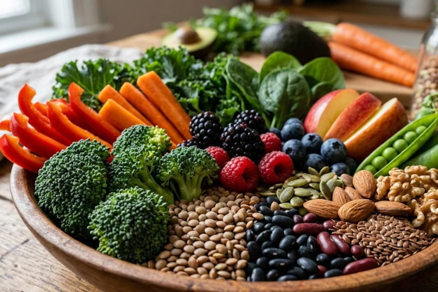 Pilih menu diet tinggi dengan kandungan serat.