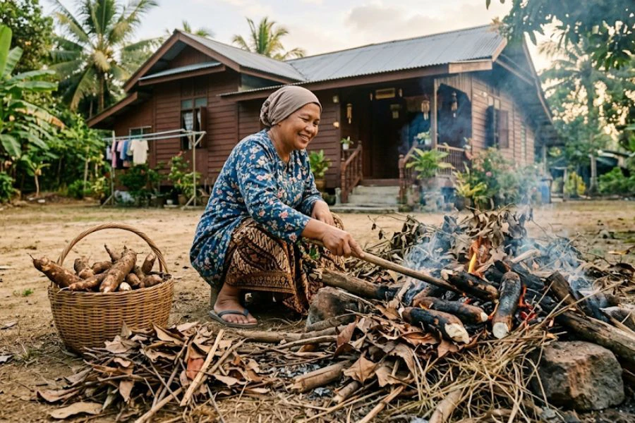 Seorang individu mendakwa jirannya membakar pemberian makanan di kawasan rumah, sekali gus mencetuskan salah faham dalam kalangan keluarga.