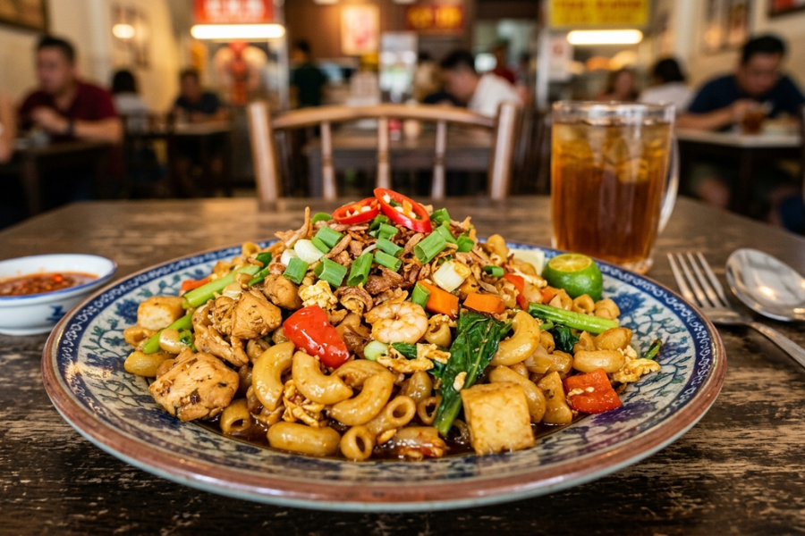 Makaroni goreng perlu direndam atau direbus terlebih dahulu sehingga lembut sebelum digoreng.