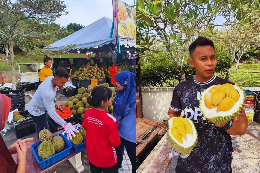 Durian Papa Muda beroperasi di Presint 15, Putrajaya, terus menjadi perhatian ramai.