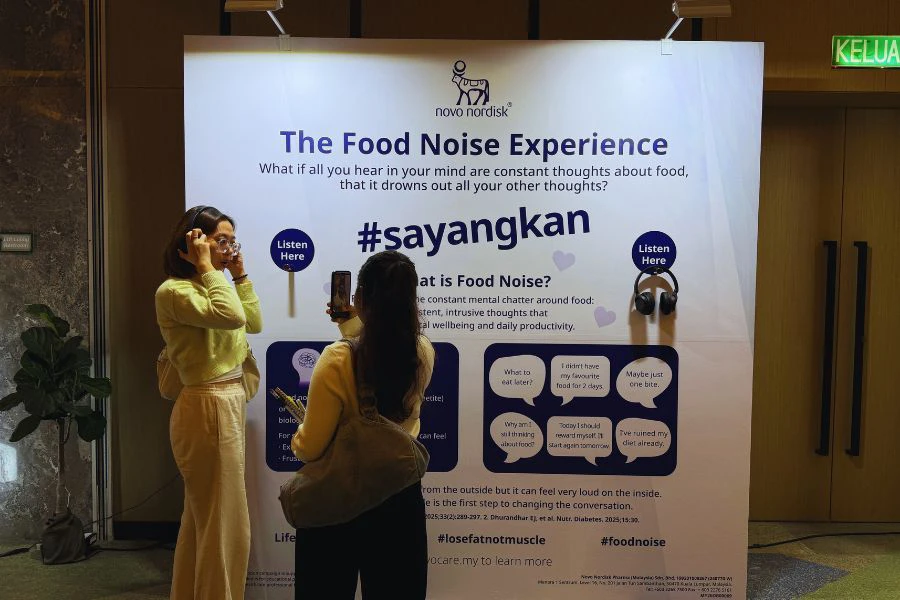 Aktiviti menyelami pengalaman 'food noise', atau gangguan pemikiran berterusan mengenai makanan dialami individu hidup dengan obesiti.