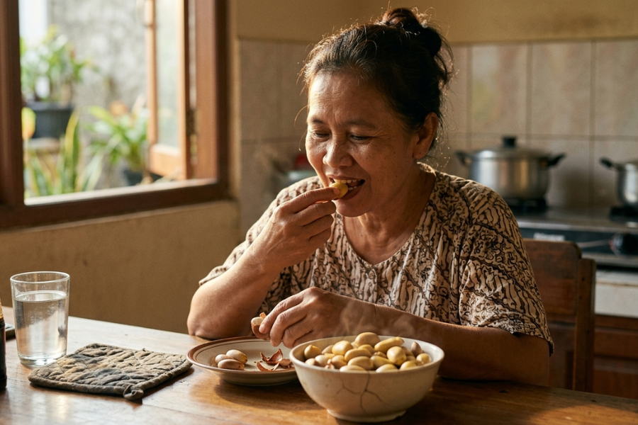 Biji nangka memiliki pelbagai sumber protein, serat, vitamin B, magnesium dan zat besi.