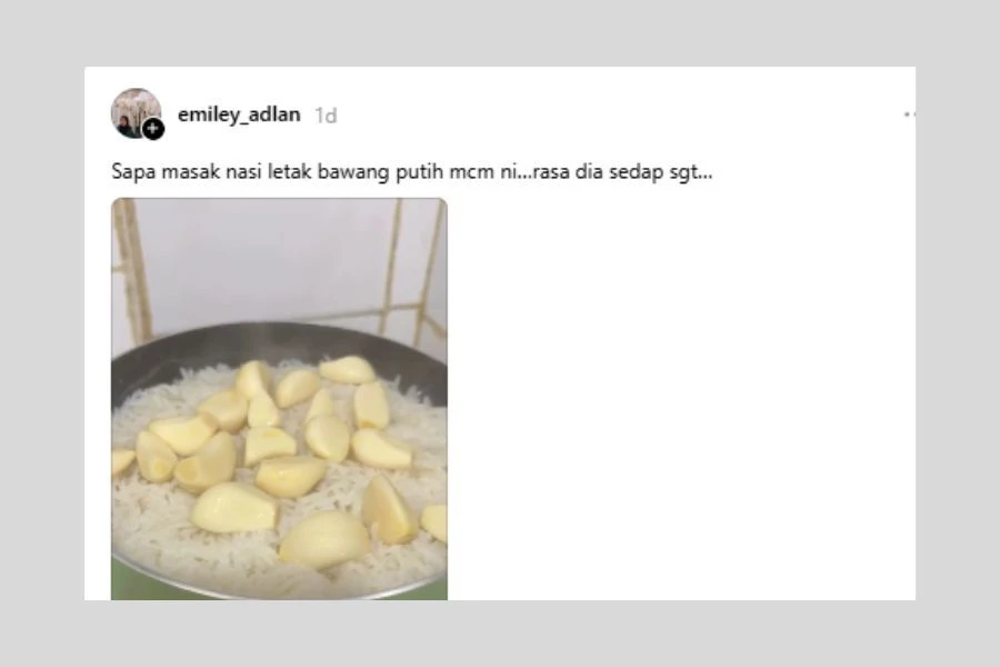 Perkongsian itu mencuri perhatian netizen.