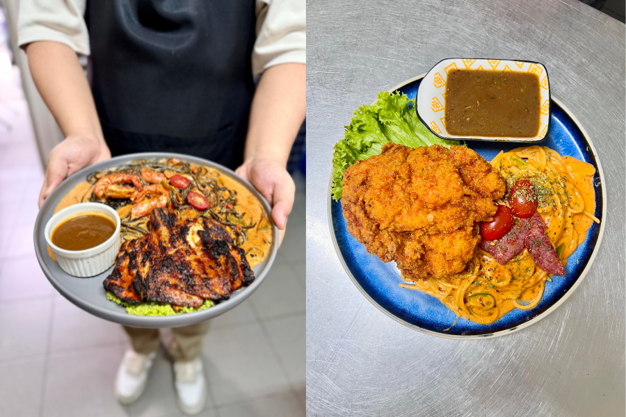 Tekstur chicken chop atau grill masih lagi lembut dan berjus walaupu setelah dimasak sempurna.