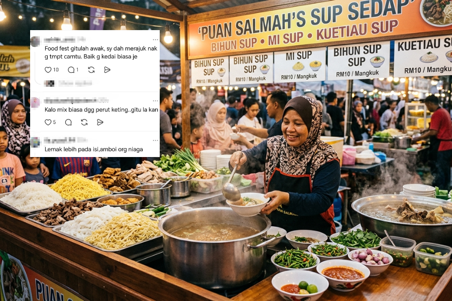 Komen netizen lain yang turut kecewa dengan makanan yang dijual di festival makanan.